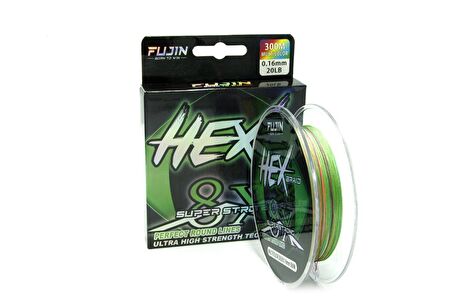 Fujin Hex Braid 8x 300mt Multicolor PE İp Misina