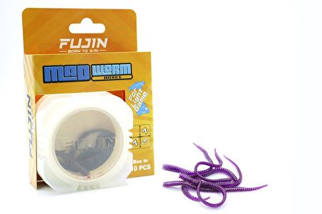 Fujin Mad Worm 9cm LRF Silikonu Glow Purple Mor