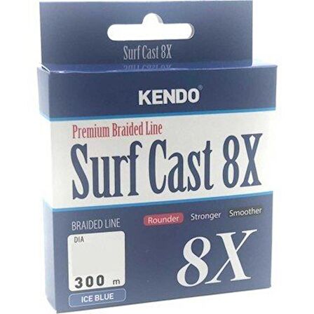 Kendo Surf Cast  Fıghtıng 8Kat 300 mt Örgü İp ( ICE BLUE) 0,17mm Çekeri 11Kg