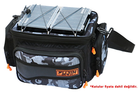 Fujin Black Camo Helper Bag - Balıkçı Çantası