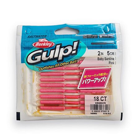 Berkley Gulp SW Baby Sardine LRF Yemi 18 Adet 5 cm Renk: PK