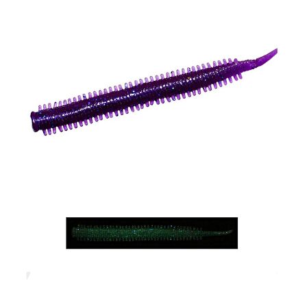 Fujin Yummy Sandworm 7cm LRF Silikonu PURPLE GLOW