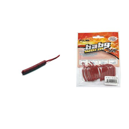 Fujin Baby Worm 5.2 cm Floating LRF Silikonu Bloody Red