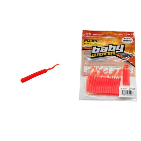 Fujin Baby Worm 5.2 cm Floating LRF Silikonu Orange