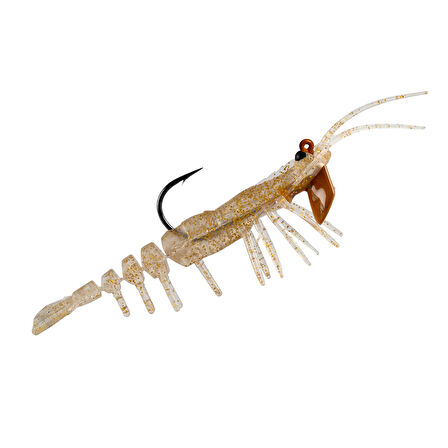 HanFish Teke 75mm 7gr Silikon Karides Yem TK-502 Sandy Shrimp