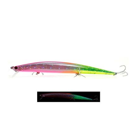 Fujin Flux 140mm 18gr Floating Maket Balık 182 Double Pink Chart