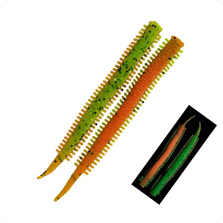 Fujin Yummy Sandworm 7cm LRF Silikonu UV Fire Tiger