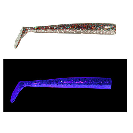 Mef Sargan 10cm 3 Adet Silikon Yem UV Kırmızı