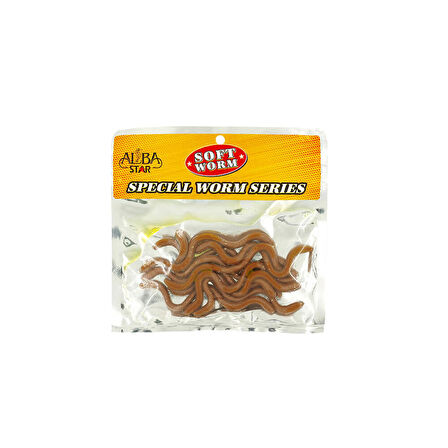 Albastar Soft Special Worm 10cm Sahte Kurt KAHVERENGİ