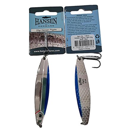 Hansen Pilgrim 7.8cm 22g Kaşık Yem Silver/Blue