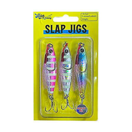 HanFish Slap Jigs Uv&Glow Mix 10gr Metal Jig Yem