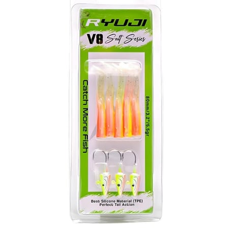 Ryuji V8 8cm 5.5gr Silikon Yem Lemon Back UV