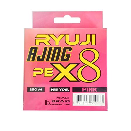 Ryuji Ajing X8 150m PE Pembe LRF İp Misina 0.4 PE - 2.7 kg