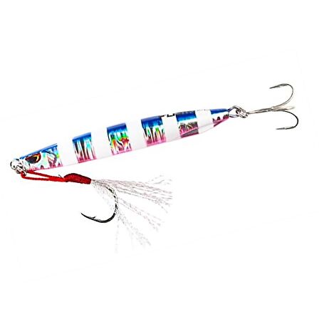 Fujin Metal Cast 40gr Shore Jig Yem MT12 Blue Pink Zebra Glow
