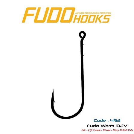 Fudo 4931 Worm 102V Black Nikel İğne