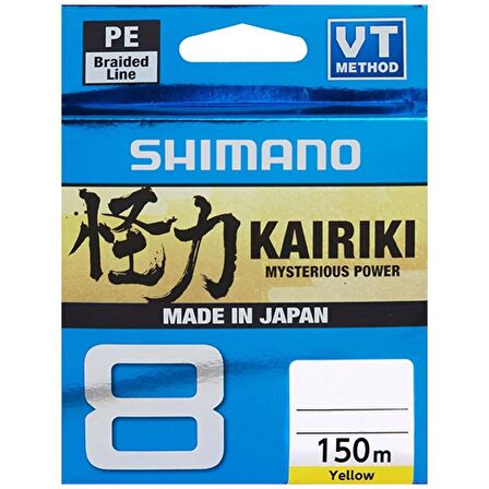 Shimano Kairiki Yeni Seri 8x Yellow 150m İp Misina (MADE IN JAPAN) 0,19 mm