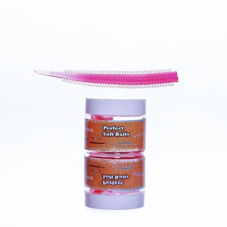 Pandora Perfect Soft Baits Sandworm 7cm Kavanozlu LRF Silikonu Pink