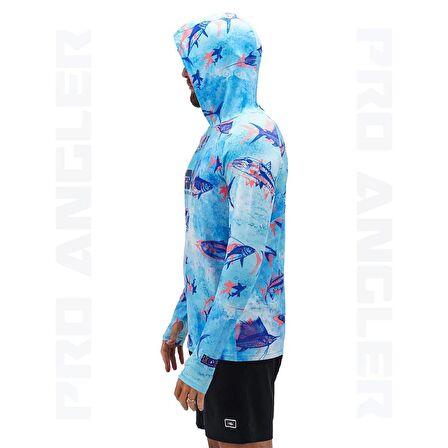 Fujin Pro Angler S24 Hooded Echo Fish Balıkçı T-Shirt XLargeXL