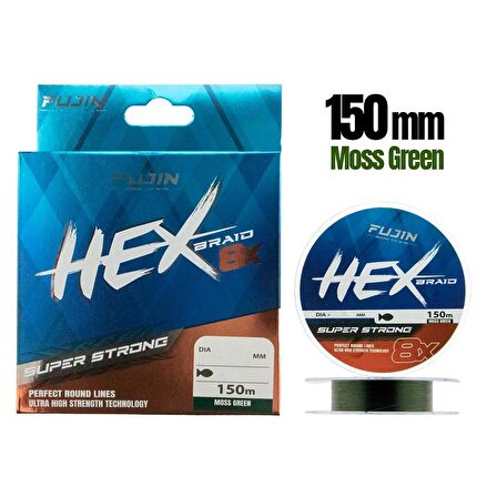 Fujin Hex Braid 8x 150mt Moss Green PE İp Misina