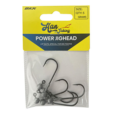 HanFish Power 5 Adet Jig Head 2/0 No - 2 Gr