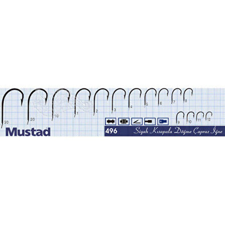 Mustad 496 50 Adet Olta İğnesi 2 No