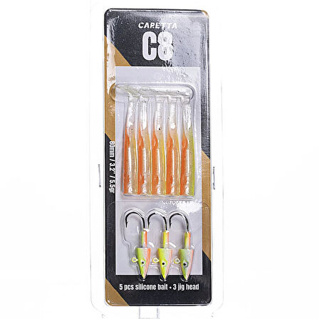 Caretta C8 8cm 5.5gr 5+3 Silikon Yem Lemon Back