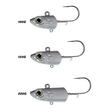 Seabor Deep Fake 2 Adet Off Shore Jig Head 45mm / 150gr