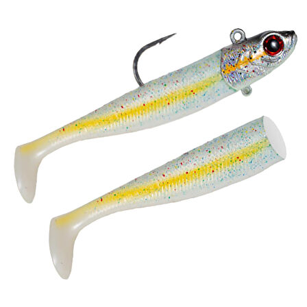 Seabor Deep Fake 17cm 150gr 2+1 Off Shore Silikon Yem White UV