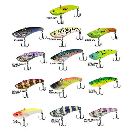 Ryuji Mirror Vib 5.5cm 15gr Vibrasyon Yem UV Oranger