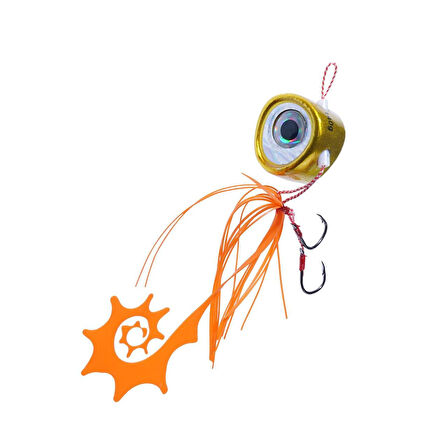 Fujin Salty Rubber 40gr GR Serisi Tai Rubber Yem 03 Orange Gold 3D Eye