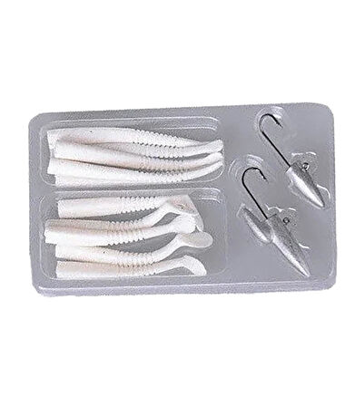 Savage gear Lrf Micro Sandeel Kit 12 Adet(1+1.5+5) LRF Yemi White