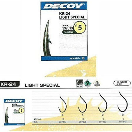 DECOY KR-24 Light Special Black Nickel Olta İğnesi