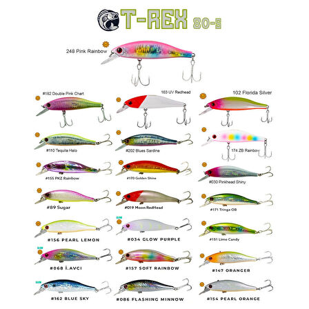 Fujin T-Rex 80S 11gr 80mm Maket Balık #248 Pink Rainbow