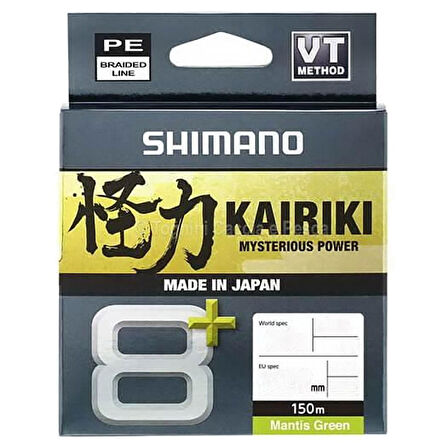 Shimano 24 Kairiki 8+ Plus 150m Mantis Green Örgü Misina 0,20 mm - 16 kg