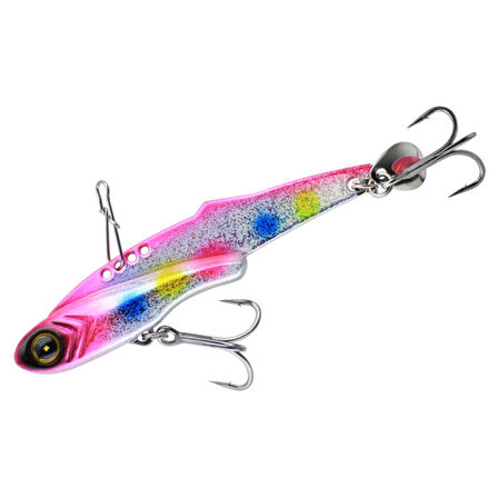 Hayabusa FS 441 Jack Eye Frilly 8.3cm 30gr Vibrasyon Yem  Pink Candy UV