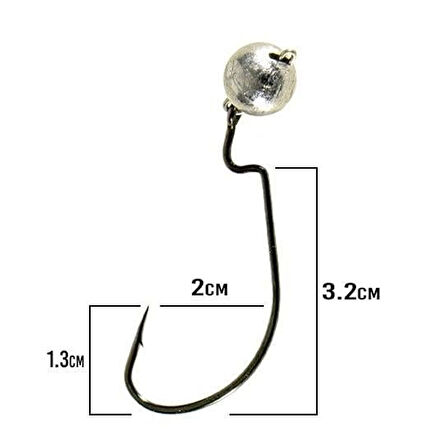 Fujin 3 Adet 3/0 Offset İğneli Jig Head 7gr