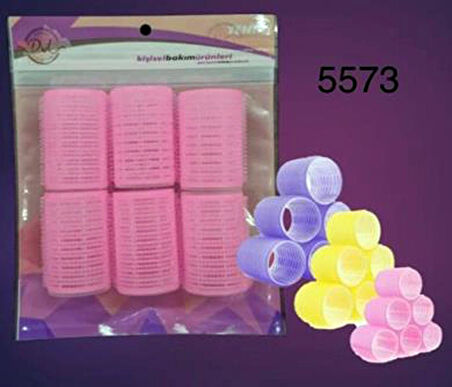 DVL 5573 - Cırtlı Bigudi 6 lı 3,5 cm Çap x 6 cm Uzunluk