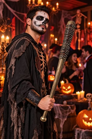 Halloween Yapay Plastik Dikenli Sopa 62 cm Cadılar Bayramı Parti Kostüm ve Gösteri Aksesuarı