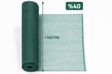 %40 Gölgelik File 1 METRE X 30 METRE Bahçe Gizleme Ağı Bahçe  Çit Örtüsü Meyve Ağacı Örtüsü