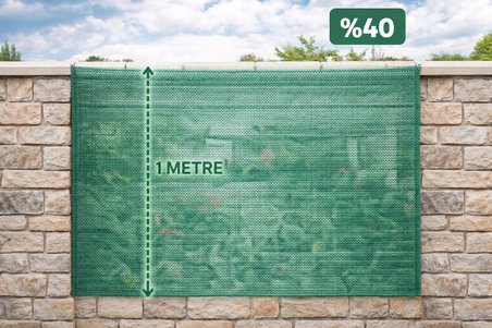 %40 Gölgelik File 1 METRE X 40 METRE Bahçe Gizleme Ağı Bahçe  Çit Örtüsü Meyve Ağacı Örtüsü