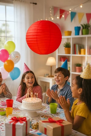 Japon Feneri Çin Feneri Büyük Boy Kırmızı 30 cm Dekoratif Parti Süsü Kutlama ve Mekan Dekoru