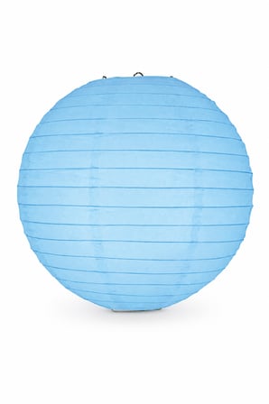 Japon Feneri Çin Feneri Mavi Turkuaz 30 cm Dekoratif Parti Süsü Kutlama ve Mekan Dekorasyonu