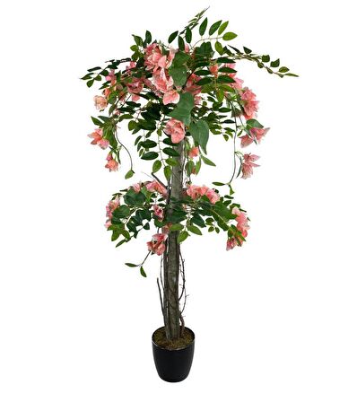Yapay Ağaç Pembe Begonvil Ağacı 120cm Doğal Salex Dallı