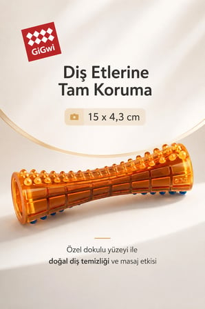 Johnny Stick Serisi TPR Dokulu Sesli Köpek Oyuncağı - Küçük Irk ve Yavru Köpekler İçin Çiğneme Oyuncağı - Turuncu & Mavi