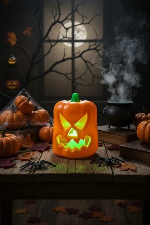 Halloween Masaüstü Saplı Işıklı Balkabağı – Cadılar Bayramı Temalı Pilli Dekoratif Aydınlatma