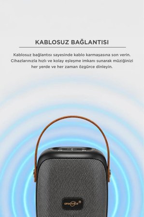 Bluetooth Hoparlör Rgb Işıklı FM Radyo Kablosuz Taşınabilir Speaker GTS-1679 