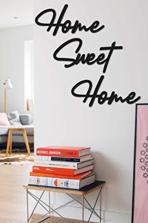 Home Sweet Home Duvar Tablosu Dekoratif Ahşap Tablo Kapı Süsü