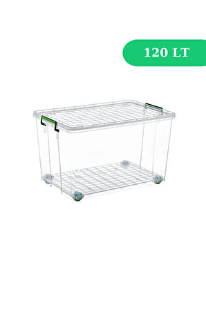 120 Litre Tekerlekli Saklama Kabı Banyo Mutfak Saklama Kutusu Oyuncak Kutusu