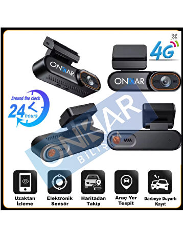 3MP 1080P Sim Kartlı GPS Uydudan Takipli Canlı İzlemeli Araç Kamerası