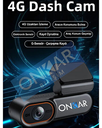 3MP 1080P Sim Kartlı GPS Uydudan Takipli Canlı İzlemeli Araç Kamerası